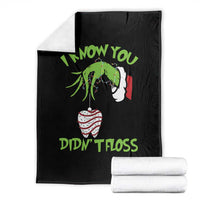 Funny Dental Christmas Throw Blanket I Know You Didnt Floss Dentist Holiday Humor - Wonder Print Shop