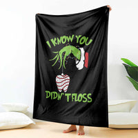 Funny Dental Christmas Throw Blanket I Know You Didnt Floss Dentist Holiday Humor - Wonder Print Shop