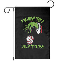 Funny Dental Christmas Garden Flag I Know You Didnt Floss Dentist Holiday Humor - Wonder Print Shop