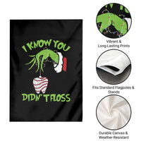 Funny Dental Christmas Garden Flag I Know You Didnt Floss Dentist Holiday Humor - Wonder Print Shop