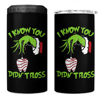 Funny Dental Christmas 4 in 1 Can Cooler Tumbler I Know You Didnt Floss Dentist Holiday Humor - undefined