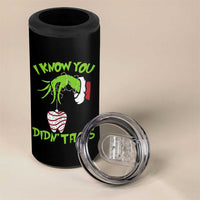 Funny Dental Christmas 4 in 1 Can Cooler Tumbler I Know You Didnt Floss Dentist Holiday Humor - undefined