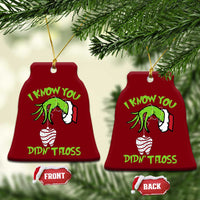 Funny Dental Christmas Ceramic Ornament I Know You Didnt Floss Dentist Holiday Humor - Wonder Print Shop