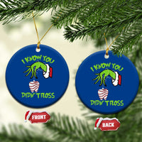 Funny Dental Christmas Ceramic Ornament I Know You Didnt Floss Dentist Holiday Humor - Wonder Print Shop