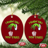 Funny Dental Christmas Ceramic Ornament I Know You Didnt Floss Dentist Holiday Humor - Wonder Print Shop