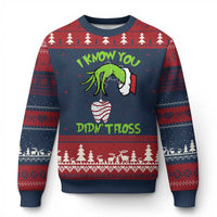 Funny Dental Xmas Ugly Christmas Sweater I Know You Didnt Floss Dentist Holiday Humor - Wonder Print Shop