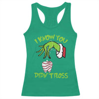 Funny Dental Christmas Racerback Tank Top I Know You Didnt Floss Dentist Holiday Humor - Wonder Print Shop