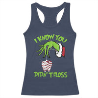 Funny Dental Christmas Racerback Tank Top I Know You Didnt Floss Dentist Holiday Humor - Wonder Print Shop