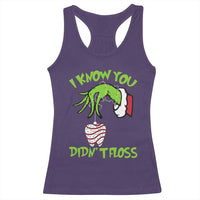 Funny Dental Christmas Racerback Tank Top I Know You Didnt Floss Dentist Holiday Humor - Wonder Print Shop