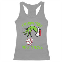 Funny Dental Christmas Racerback Tank Top I Know You Didnt Floss Dentist Holiday Humor - Wonder Print Shop