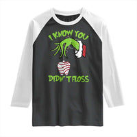Funny Dental Christmas Raglan Shirt I Know You Didnt Floss Dentist Holiday Humor - Wonder Print Shop