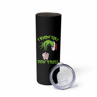 Funny Dental Christmas Skinny Tumbler I Know You Didnt Floss Dentist Holiday Humor - Wonder Print Shop