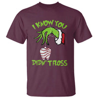 Funny Dental Christmas T Shirt I Know You Didnt Floss Dentist Holiday Humor - Wonder Print Shop