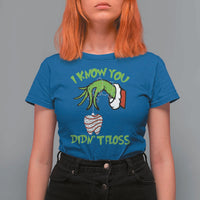 Funny Dental Christmas T Shirt For Women I Know You Didnt Floss Dentist Holiday Humor - Wonder Print Shop