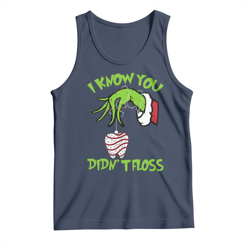 Funny Dental Christmas Tank Top I Know You Didnt Floss Dentist Holiday Humor - Wonder Print Shop