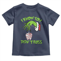 Funny Dental Christmas Toddler T Shirt I Know You Didnt Floss Dentist Holiday Humor - Wonder Print Shop