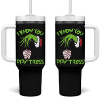 Funny Dental Christmas Tumbler With Handle I Know You Didnt Floss Dentist Holiday Humor - Wonder Print Shop