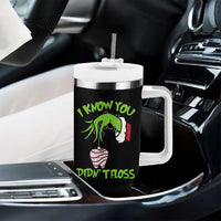 Funny Dental Christmas Tumbler With Handle I Know You Didnt Floss Dentist Holiday Humor - Wonder Print Shop