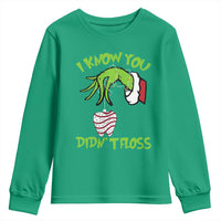 Funny Dental Christmas Youth Sweatshirt I Know You Didnt Floss Dentist Holiday Humor - Wonder Print Shop
