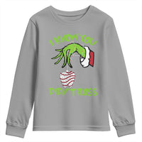 Funny Dental Christmas Youth Sweatshirt I Know You Didnt Floss Dentist Holiday Humor - Wonder Print Shop