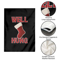 Funny Christmas Stocking Garden Flag Well Hung Naughty Holiday Inappropriate Humor - Wonder Print Shop