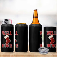 Funny Christmas Stocking 4 in 1 Can Cooler Tumbler Well Hung Naughty Holiday Inappropriate Humor - Wonder Print Shop