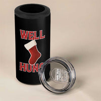 Funny Christmas Stocking 4 in 1 Can Cooler Tumbler Well Hung Naughty Holiday Inappropriate Humor - Wonder Print Shop
