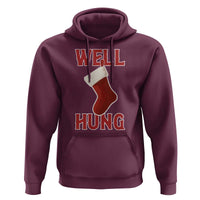 Funny Christmas Stocking Hoodie Well Hung Naughty Holiday Inappropriate Humor - Wonder Print Shop