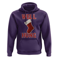 Funny Christmas Stocking Hoodie Well Hung Naughty Holiday Inappropriate Humor - Wonder Print Shop