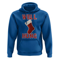 Funny Christmas Stocking Hoodie Well Hung Naughty Holiday Inappropriate Humor - Wonder Print Shop