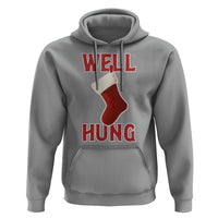 Funny Christmas Stocking Hoodie Well Hung Naughty Holiday Inappropriate Humor - Wonder Print Shop