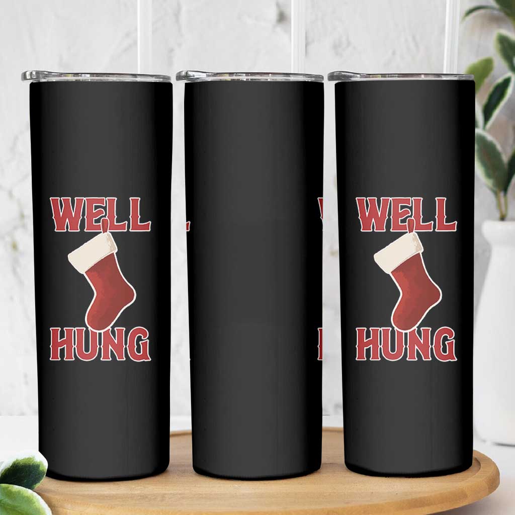 Funny Christmas Stocking Skinny Tumbler Well Hung Naughty Holiday Inappropriate Humor - Wonder Print Shop