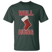 Funny Christmas Stocking T Shirt Well Hung Naughty Holiday Inappropriate Humor - Wonder Print Shop