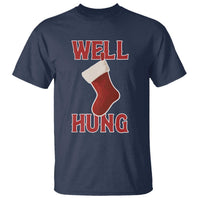 Funny Christmas Stocking T Shirt Well Hung Naughty Holiday Inappropriate Humor - Wonder Print Shop