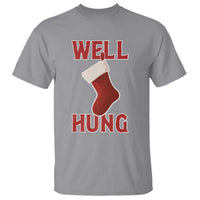Funny Christmas Stocking T Shirt Well Hung Naughty Holiday Inappropriate Humor - Wonder Print Shop