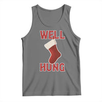 Funny Christmas Stocking Tank Top Well Hung Naughty Holiday Inappropriate Humor - Wonder Print Shop