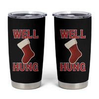 Funny Christmas Stocking Tumbler Cup Well Hung Naughty Holiday Inappropriate Humor - Wonder Print Shop