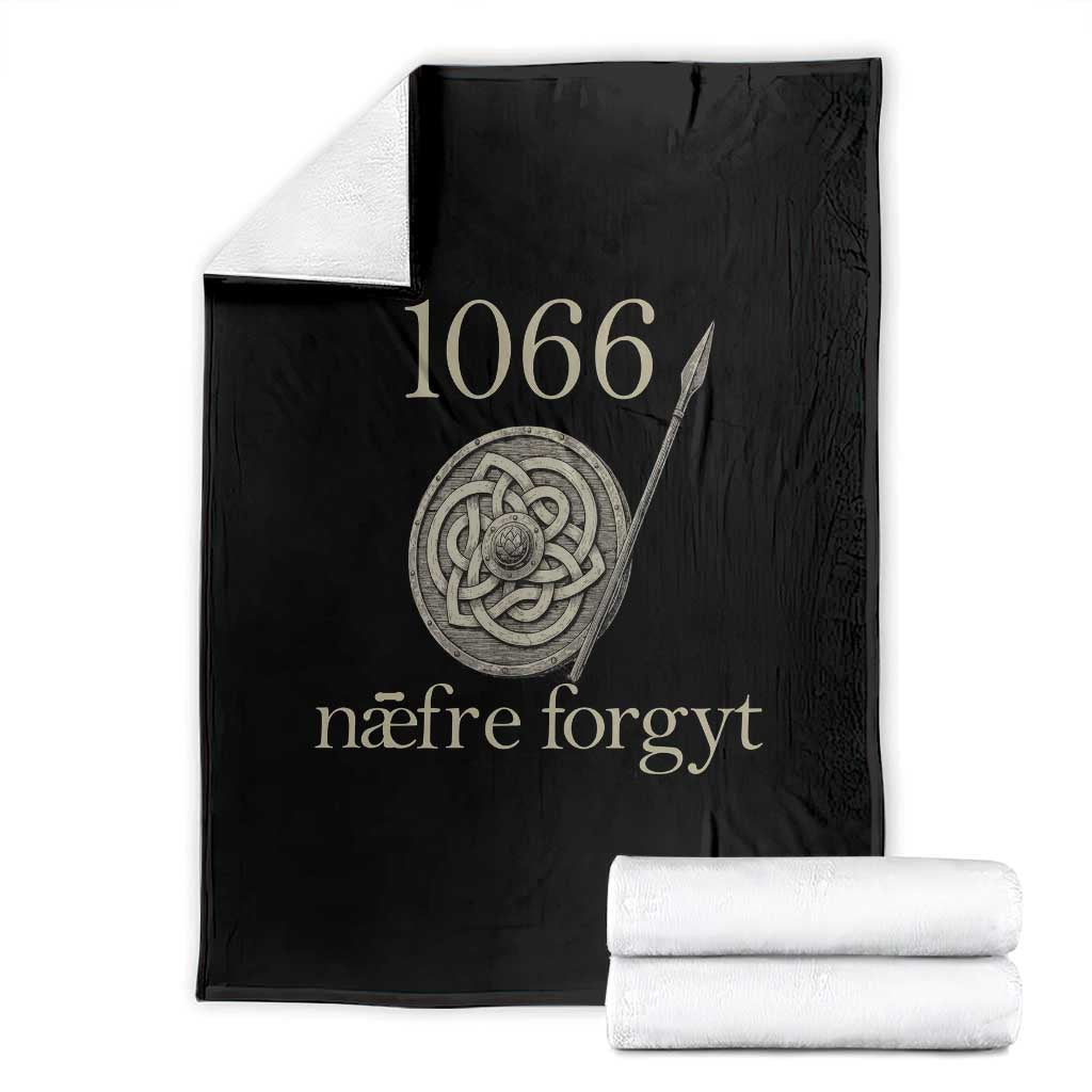 1066 Never Forget Throw Blanket Battle of Hastings Old English Anglo Saxon Warrior Medieval Shield - Wonder Print Shop