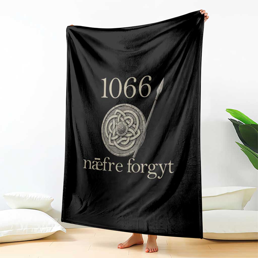 1066 Never Forget Throw Blanket Battle of Hastings Old English Anglo Saxon Warrior Medieval Shield - Wonder Print Shop