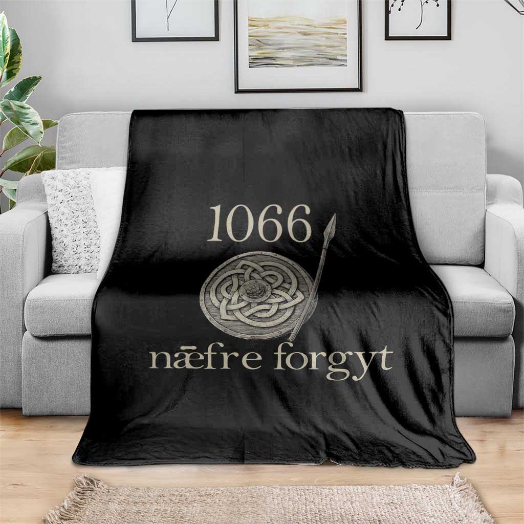 1066 Never Forget Throw Blanket Battle of Hastings Old English Anglo Saxon Warrior Medieval Shield - Wonder Print Shop