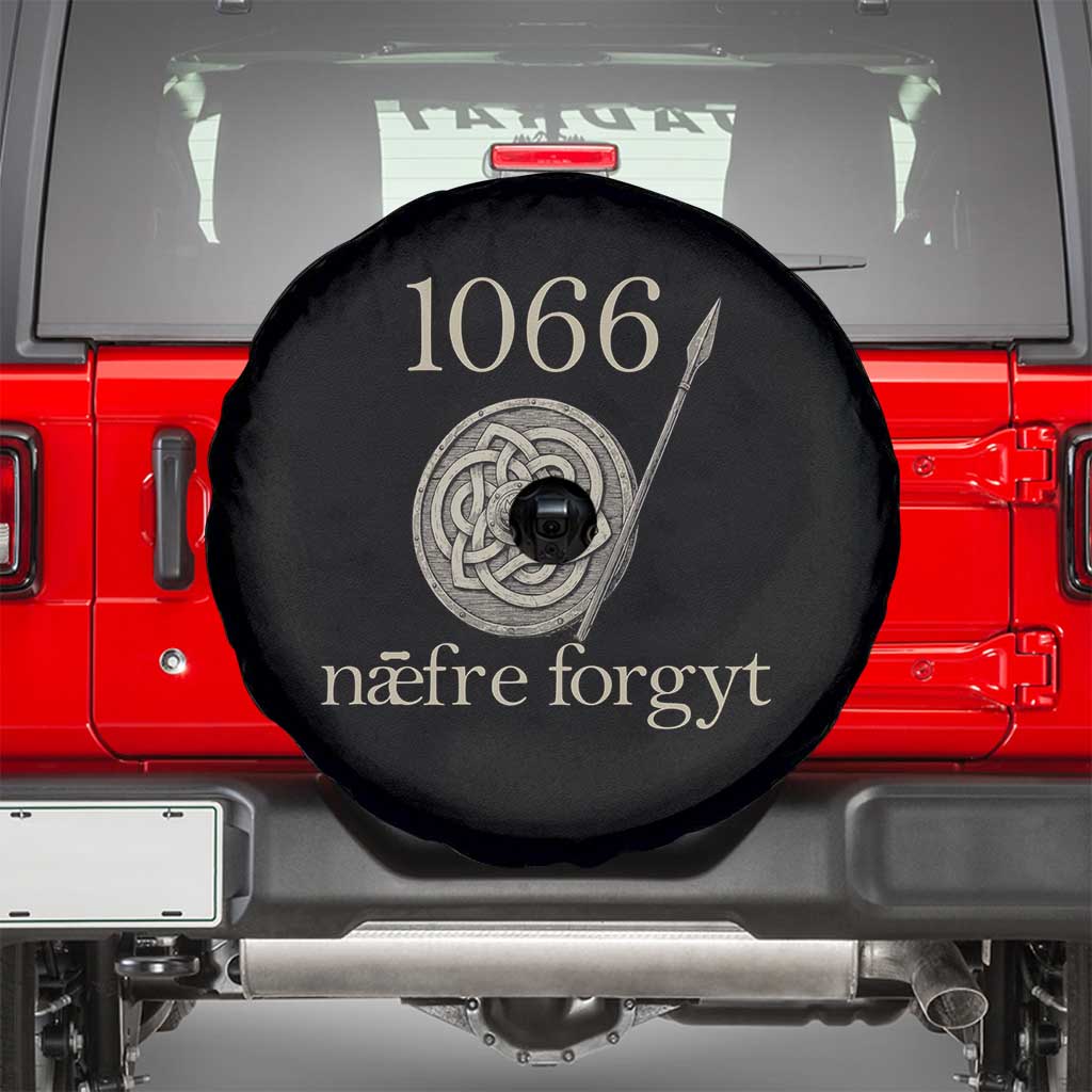 1066 Never Forget Spare Tire Cover Battle of Hastings Old English Anglo Saxon Warrior Medieval Shield - Wonder Print Shop