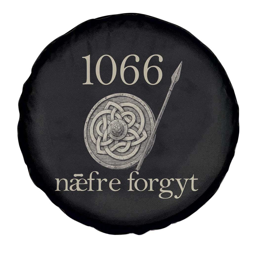 1066 Never Forget Spare Tire Cover Battle of Hastings Old English Anglo Saxon Warrior Medieval Shield - Wonder Print Shop