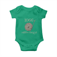 1066 Never Forget Baby Onesie Battle of Hastings Old English Anglo Saxon Warrior Medieval Shield - Wonder Print Shop