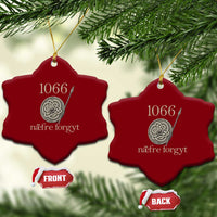 1066 Never Forget Ceramic Ornament Battle of Hastings Old English Anglo Saxon Warrior Medieval Shield - Wonder Print Shop