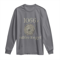 1066 Never Forget Long Sleeve Shirt Battle of Hastings Old English Anglo Saxon Warrior Medieval Shield - Wonder Print Shop