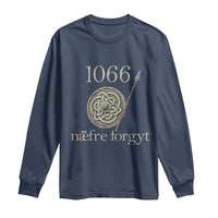 1066 Never Forget Long Sleeve Shirt Battle of Hastings Old English Anglo Saxon Warrior Medieval Shield - Wonder Print Shop