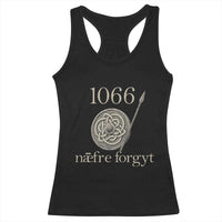 1066 Never Forget Racerback Tank Top Battle of Hastings Old English Anglo Saxon Warrior Medieval Shield - Wonder Print Shop