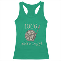 1066 Never Forget Racerback Tank Top Battle of Hastings Old English Anglo Saxon Warrior Medieval Shield - Wonder Print Shop