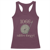 1066 Never Forget Racerback Tank Top Battle of Hastings Old English Anglo Saxon Warrior Medieval Shield - Wonder Print Shop