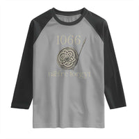 1066 Never Forget Raglan Shirt Battle of Hastings Old English Anglo Saxon Warrior Medieval Shield - Wonder Print Shop